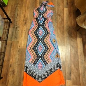 Maurices Boho Maxi Halter Dress